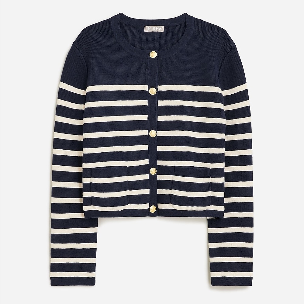 J. Crew Emilie Sweater Lady Jacket in Stripe